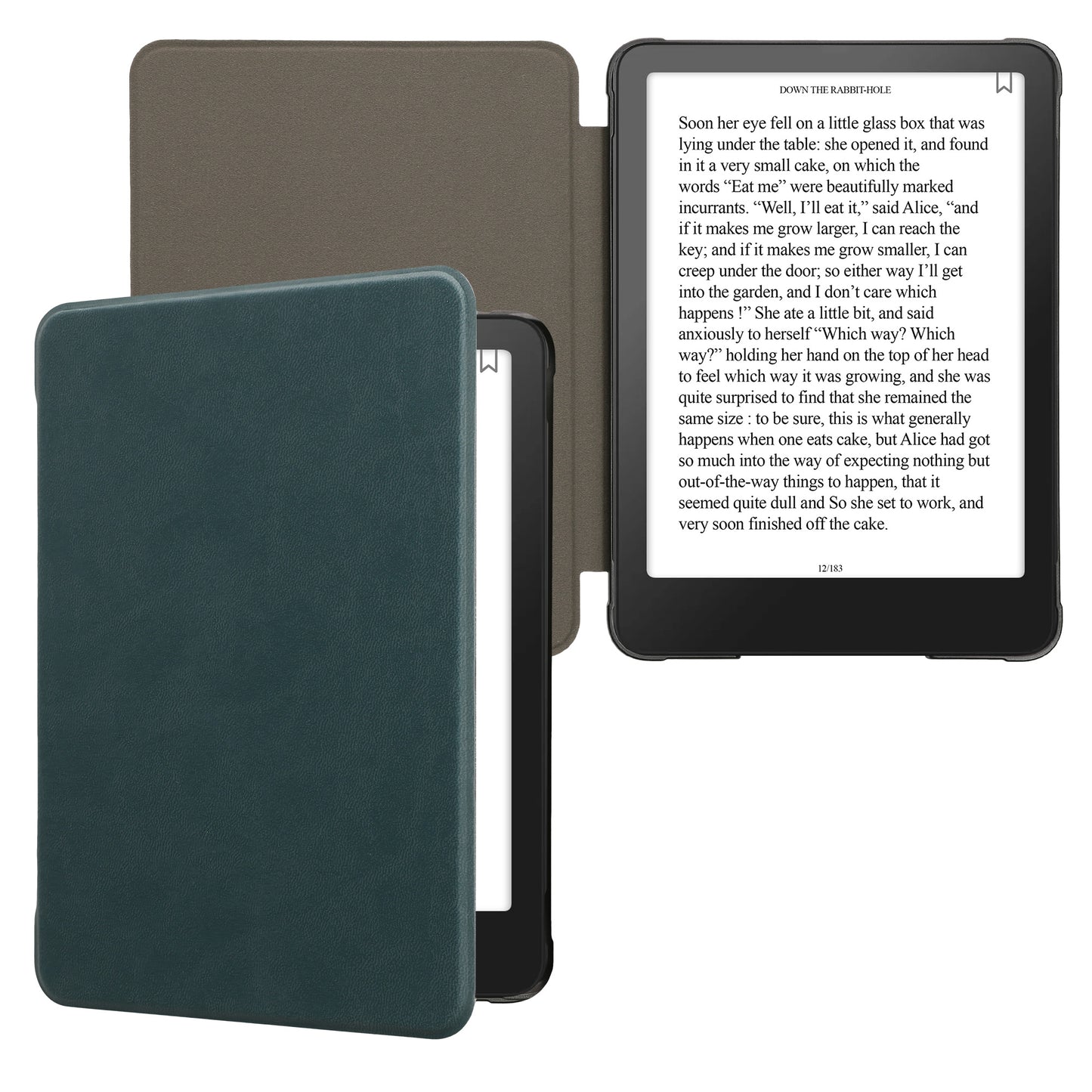 kwmobile Case Compatible with Amazon Kindle Paperwhite (2024)/Colorsoft - Faux Leather eReader Protective Cover Case