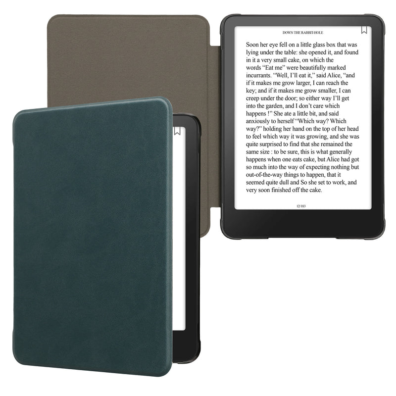 kwmobile Case Compatible with Amazon Kindle Paperwhite (2024)/Colorsoft - Faux Leather eReader Protective Cover Case