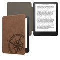 kwmobile Case Compatible with Amazon Kindle Paperwhite (2024)/Colorsoft - Faux Leather eReader Protective Cover