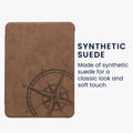 kwmobile Case Compatible with Amazon Kindle Paperwhite (2024)/Colorsoft - Faux Leather eReader Protective Cover