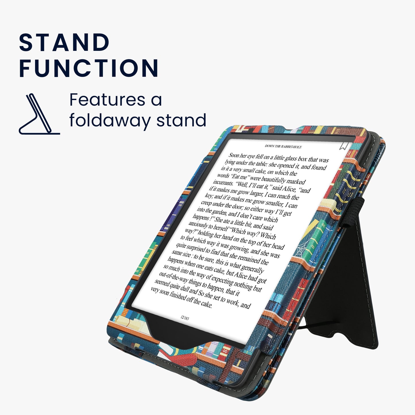 kwmobile Flip Cover compatible with Amazon Kindle Paperwhite (2024) - Case with Hand Strap