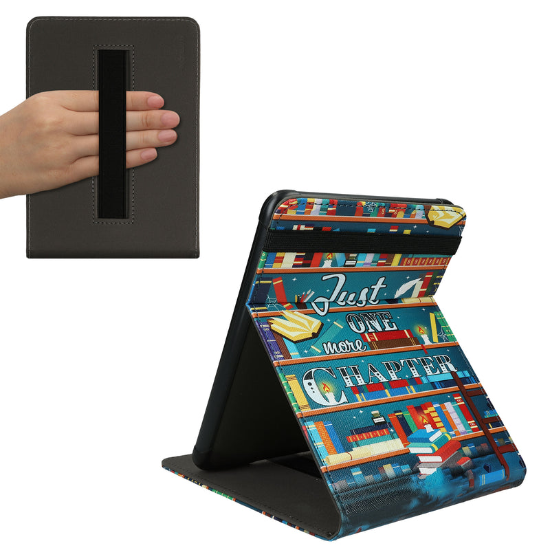 kwmobile Case Compatible with Amazon Kindle Paperwhite (2024) - Case with Hand Strap and Stand