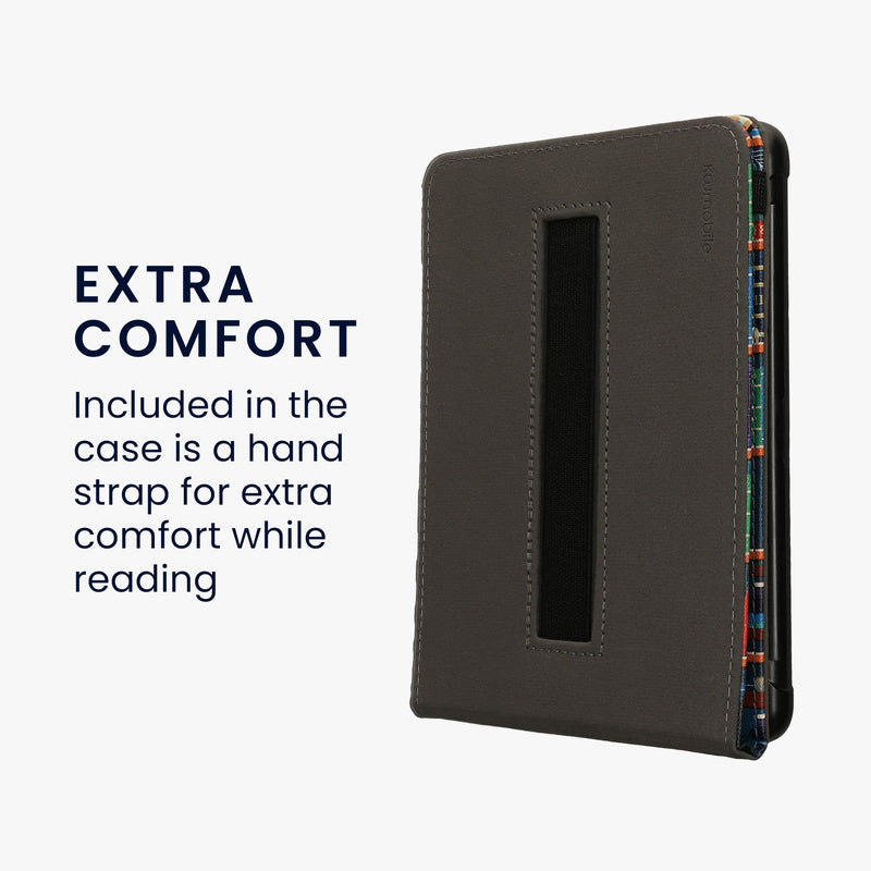 kwmobile Case Compatible with Amazon Kindle Paperwhite (2024) - Case with Hand Strap and Stand