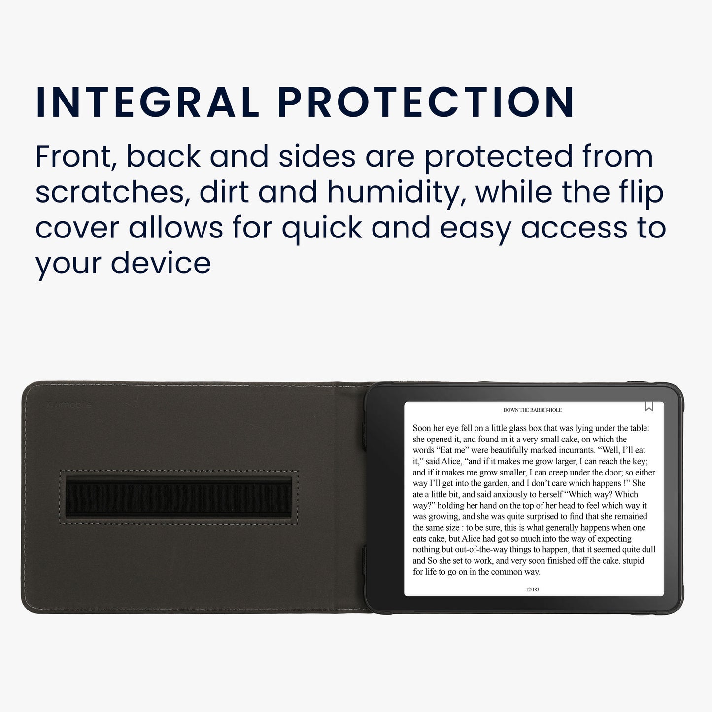 kwmobile Case Compatible with Amazon Kindle Paperwhite (2024) - Case with Hand Strap and Stand