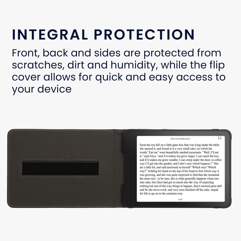 kwmobile Case Compatible with Amazon Kindle Paperwhite (2024) - Case with Hand Strap and Stand
