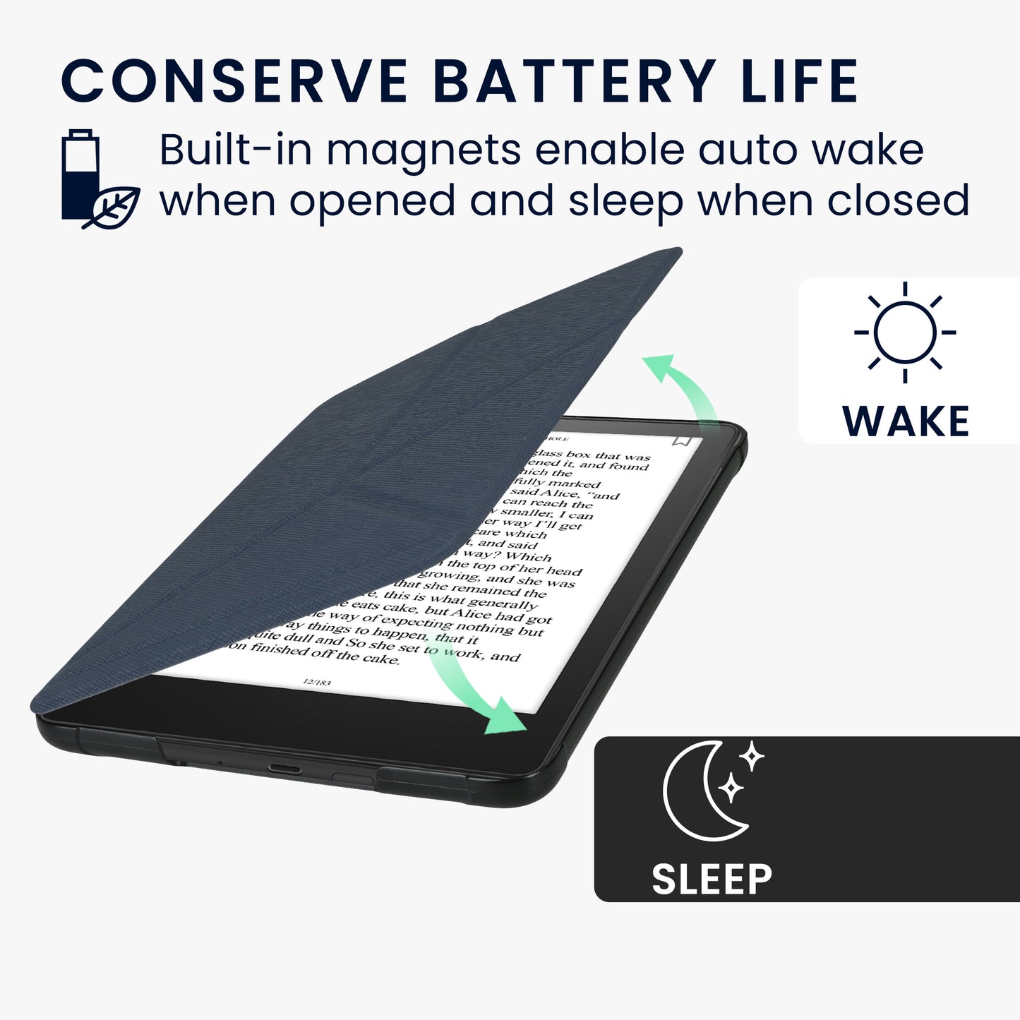 kwmobile Case for Amazon Kindle Paperwhite (2024) - eReader Flip Cover with Auto Sleep Function - Stand Case