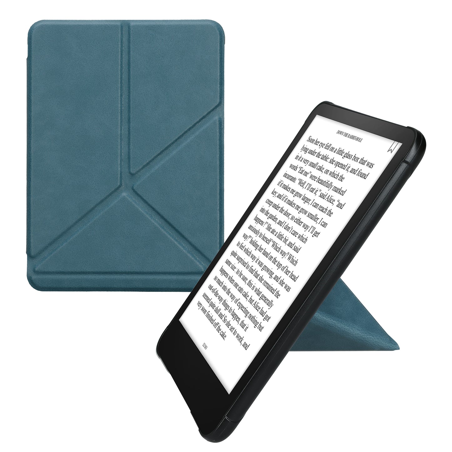 kwmobile Hülle kompatibel mit Amazon Kindle Paperwhite (2024)/Colorsoft Hülle - Kunstleder Case - eReader Schutzhülle - Cover Petrol Petrol  