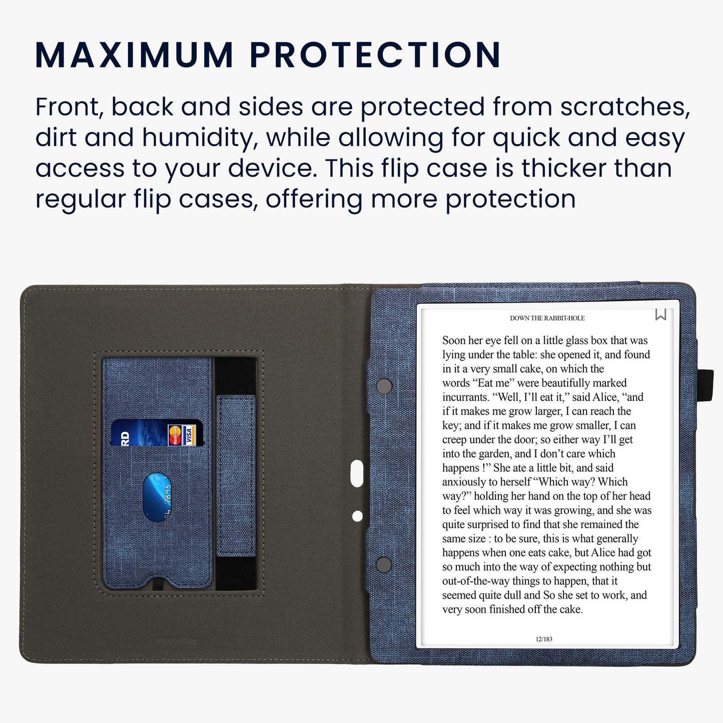 kwmobile Case Compatible with Amazon Kindle Scribe (2024) Flip Case with Hand Strap Cover