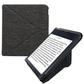 kwmobile Hülle kompatibel mit Kobo Kobo Libra Colour / Tolino Vision Color - Stoff eReader Schutzhülle Cover Case - Dunkelgrau Dunkelgrau  