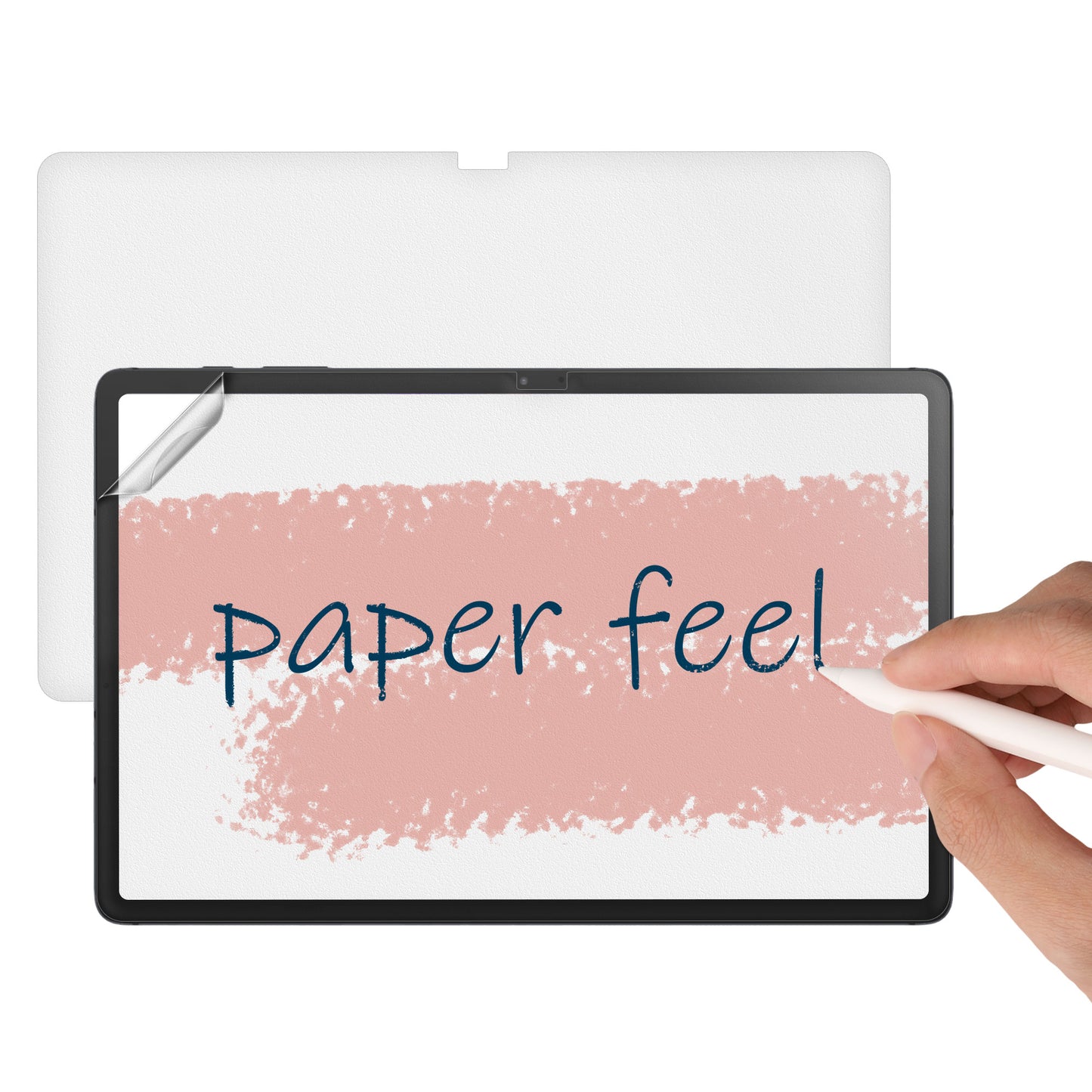 kwmobile 2x Matte Schutzfolie kompatibel mit Samsung Galaxy Tab S7 FE Papier Gefühl Folie - Tablet Full Screen Paper Feel Cover - Tablet Displayfolie Papiergefühl Transparent  