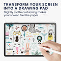 kwmobile Screen Protector compatible with Samsung Galaxy Tab S7 FE Paper Feel Film Tablet Full Screen Paper Feel Cover Tablet Display Film Paper Feel
