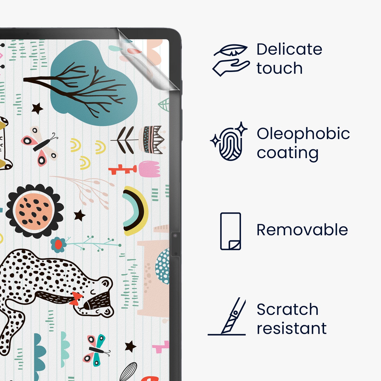 kwmobile Screen Protector compatible with Samsung Galaxy Tab S7 FE Paper Feel Film Tablet Full Screen Paper Feel Cover Tablet Display Film Paper Feel
