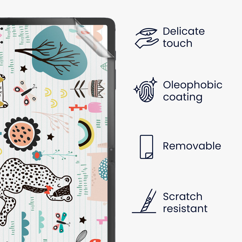 kwmobile Screen Protector compatible with Samsung Galaxy Tab S7 FE Paper Feel Film Tablet Full Screen Paper Feel Cover Tablet Display Film Paper Feel
