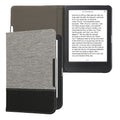 kwmobile Hülle kompatibel mit Kobo Clara BW / Clara Colour / Tolino Shine (5) / Shine Color - Canvas eReader Schutzhülle Cover Case - Dunkelgrau Schwarz Dunkelgrau  