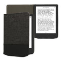 kwmobile Hülle kompatibel mit Pocketbook Verse / Verse Lite / Verse Pro / Color / Vivlio Light/Light HD - Canvas eReader Schutzhülle Cover Case - Anthrazit Schwarz Anthrazit  