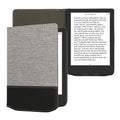 kwmobile Hülle kompatibel mit Pocketbook Verse / Verse Lite / Verse Pro / Color / Vivlio Light/Light HD - Canvas eReader Schutzhülle Cover Case - Grau Schwarz Grau  