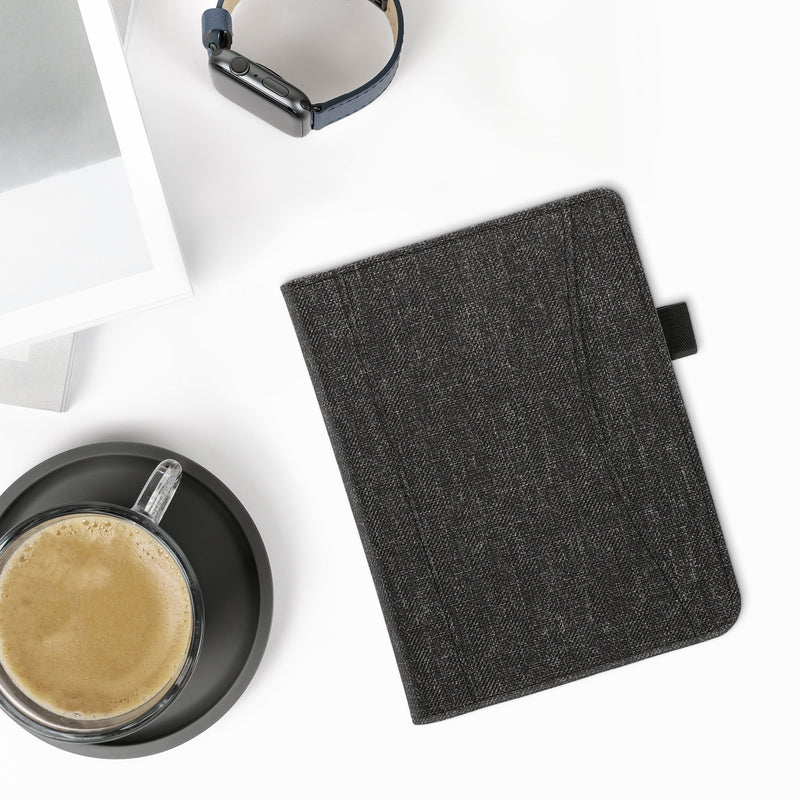 kwmobile Flip Case compatible with Kobo Clara 2E / Tolino Shine 4 - Front Pocket Hand Strap