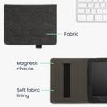 kwmobile Flip Case compatible with Kobo Clara 2E / Tolino Shine 4 - Front Pocket Hand Strap