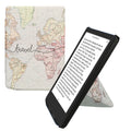 kwmobile Schutzhülle kompatibel mit Pocketbook Verse / Verse Lite / Verse Pro / Color / Vivlio Light/Light HD - Hülle Kunstleder - eReader Cover Case - Travel Schriftzug Schwarz Mehrfarbig Schwarz  [dsg01]