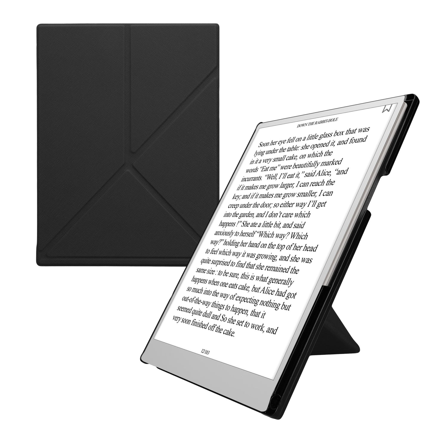 kwmobile Schutzhülle kompatibel mit Remarkable Paper Pro Hülle - Kunstleder Case für Tablet mit Standfunktion - Tablet Cover mit Stylushalter Schwarz Schwarz  