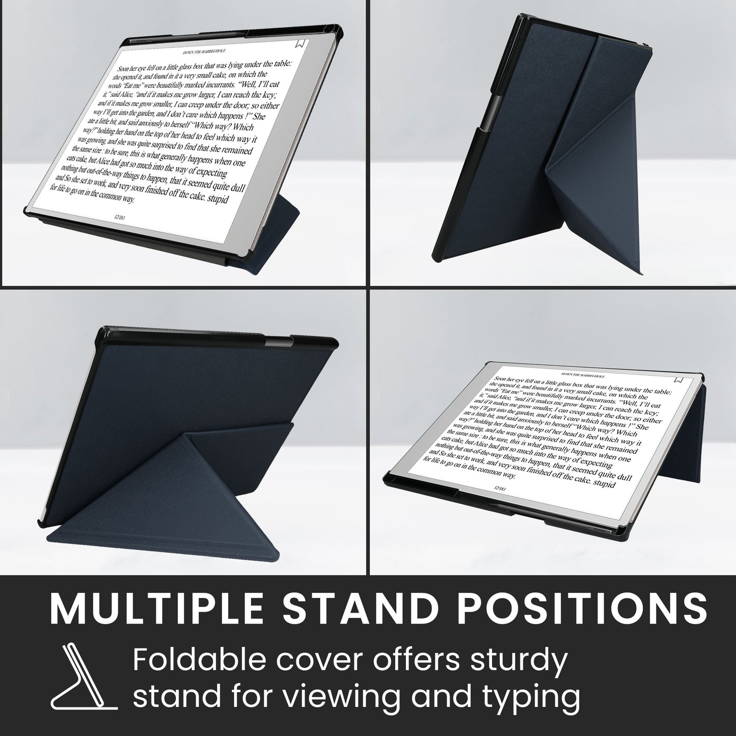 kwmobile Protective Case Compatible with Remarkable Paper Pro Cover Case for Tablet with Stand Function Tablet Cover with Stylus Holder