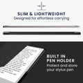 kwmobile Protective Case Compatible with Remarkable Paper Pro Cover Case for Tablet with Stand Function Tablet Cover with Stylus Holder