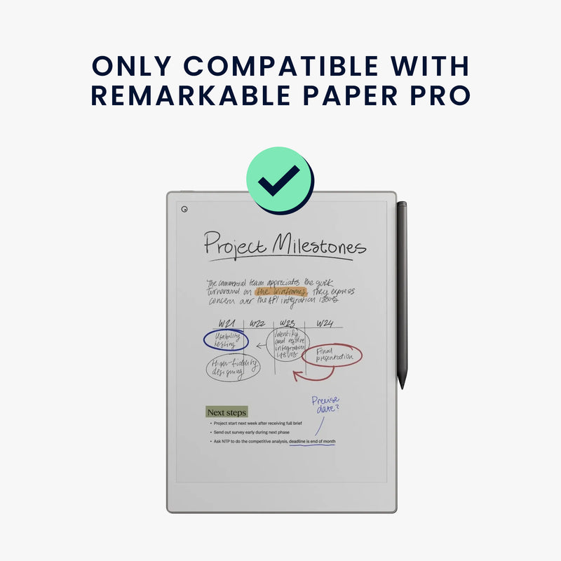 kwmobile Case compatible with Remarkable Paper Pro Case - Magnetic Closure - Cover with integrated pen holder - Bag