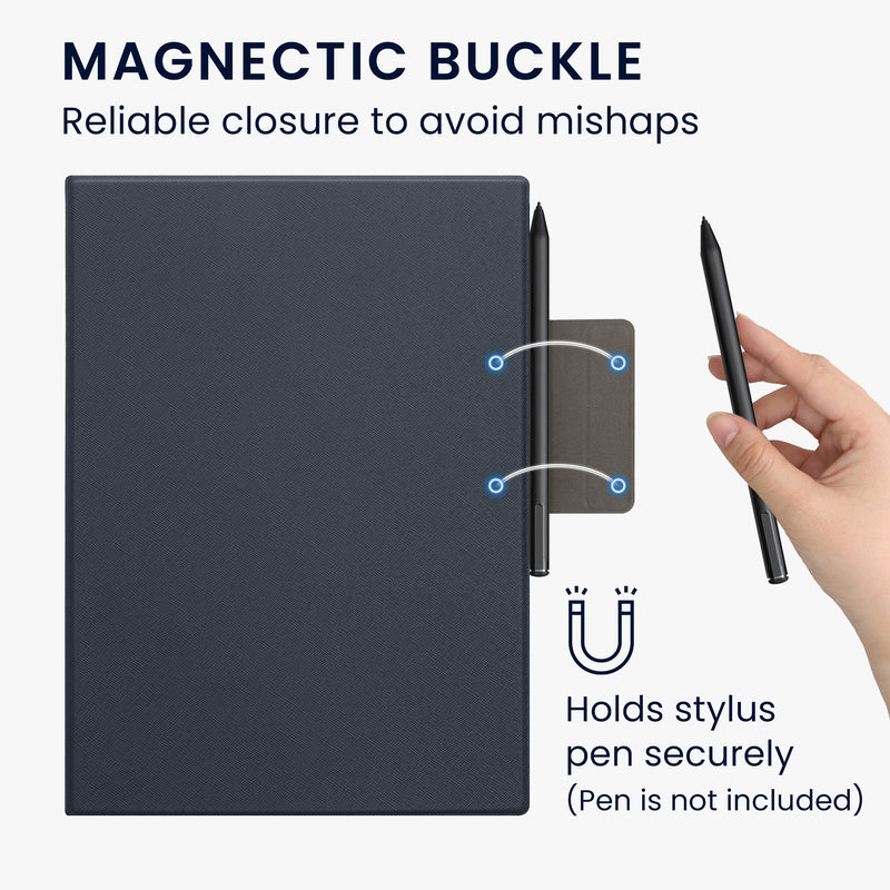 kwmobile Case compatible with Remarkable Paper Pro Case - Magnetic Closure - Cover with integrated pen holder - Bag