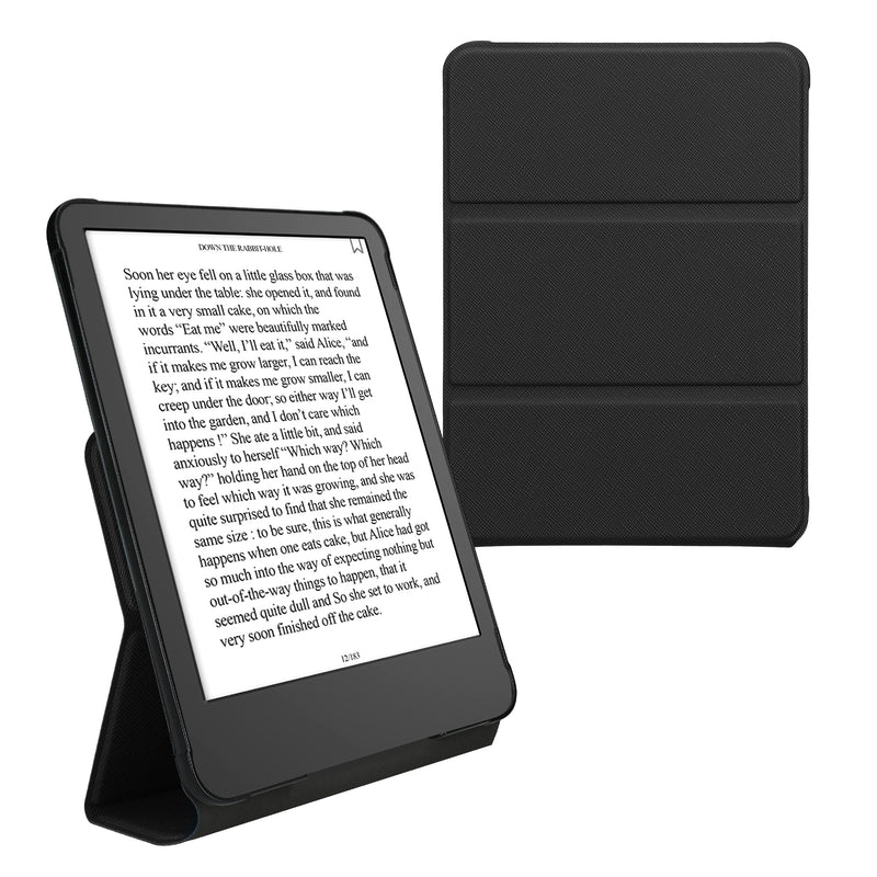 kwmobile Case for Amazon Kindle Paperwhite (2024)/Colorsoft Case - Faux Leather Protective Cover - Magnetic Closure Cover with Stand