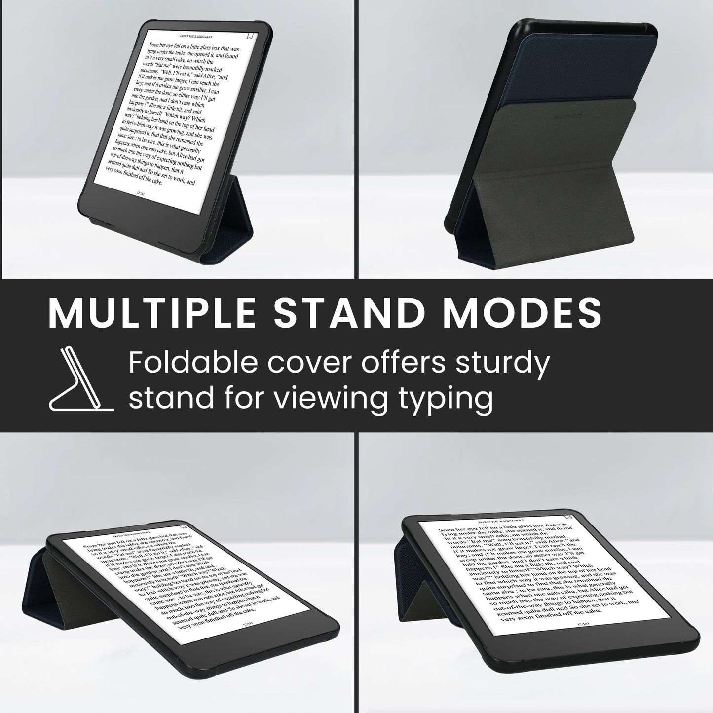 kwmobile Case for Amazon Kindle Paperwhite (2024)/Colorsoft Case - Faux Leather Protective Cover - Magnetic Closure Cover with Stand