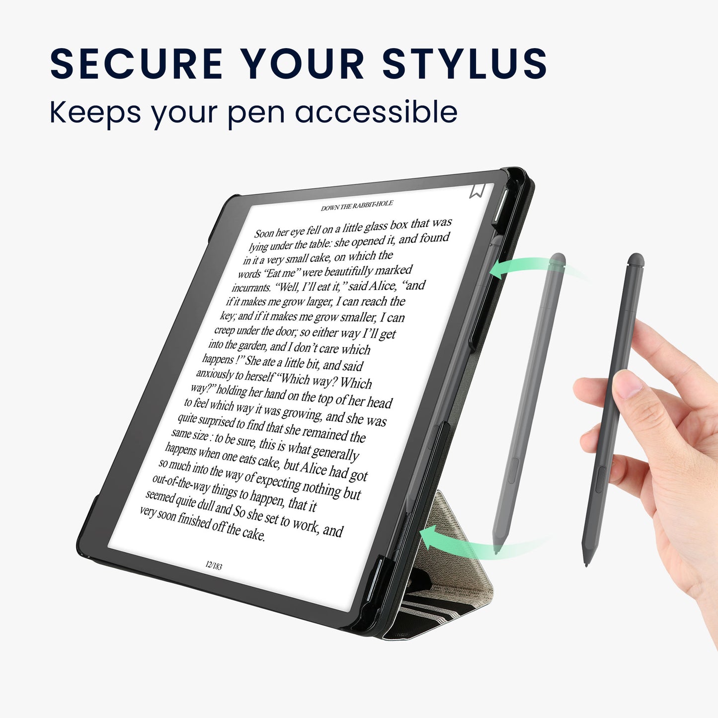 kwmobile E-Reader Protective Case compatible with Amazon Kindle Scribe Cover Case for eReader with Dual Stand and Pen Holder
