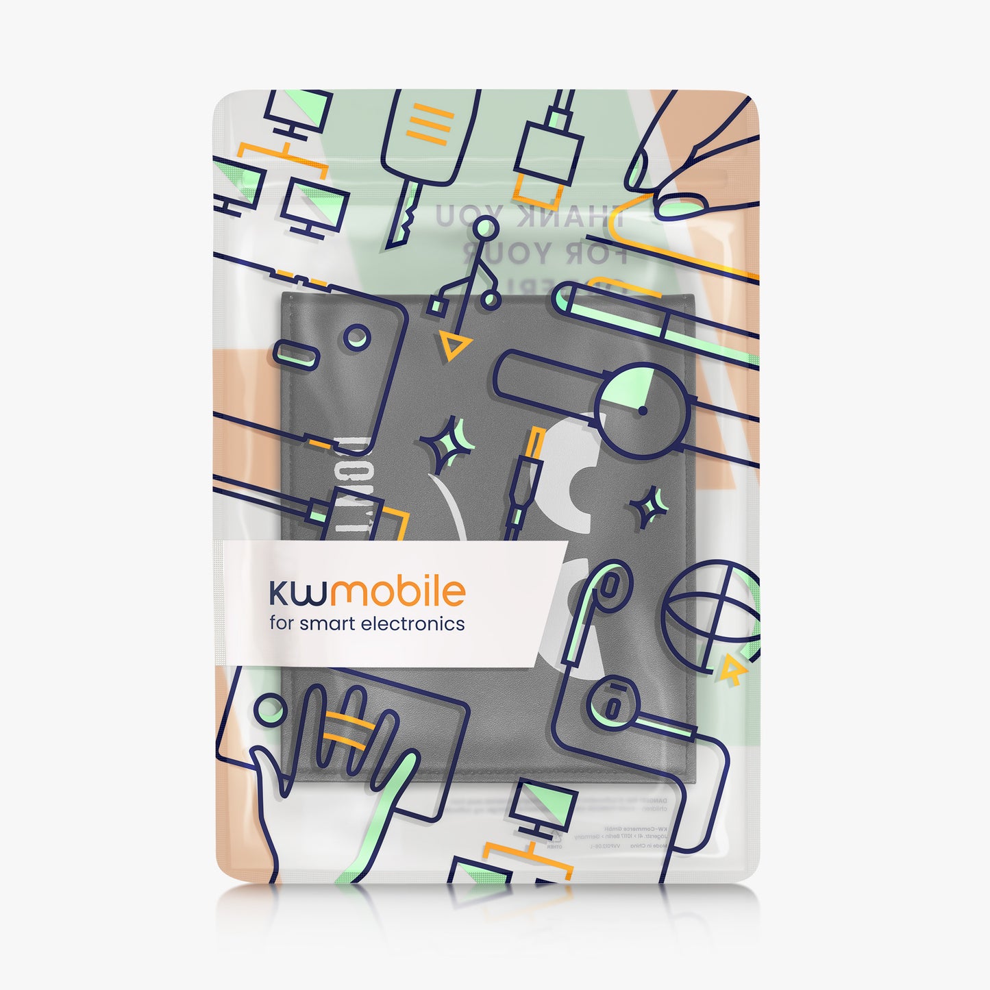 kwmobile Cover for the German Disability Pass - Cover with Slots - Foldable Pass Holder Don't Touch