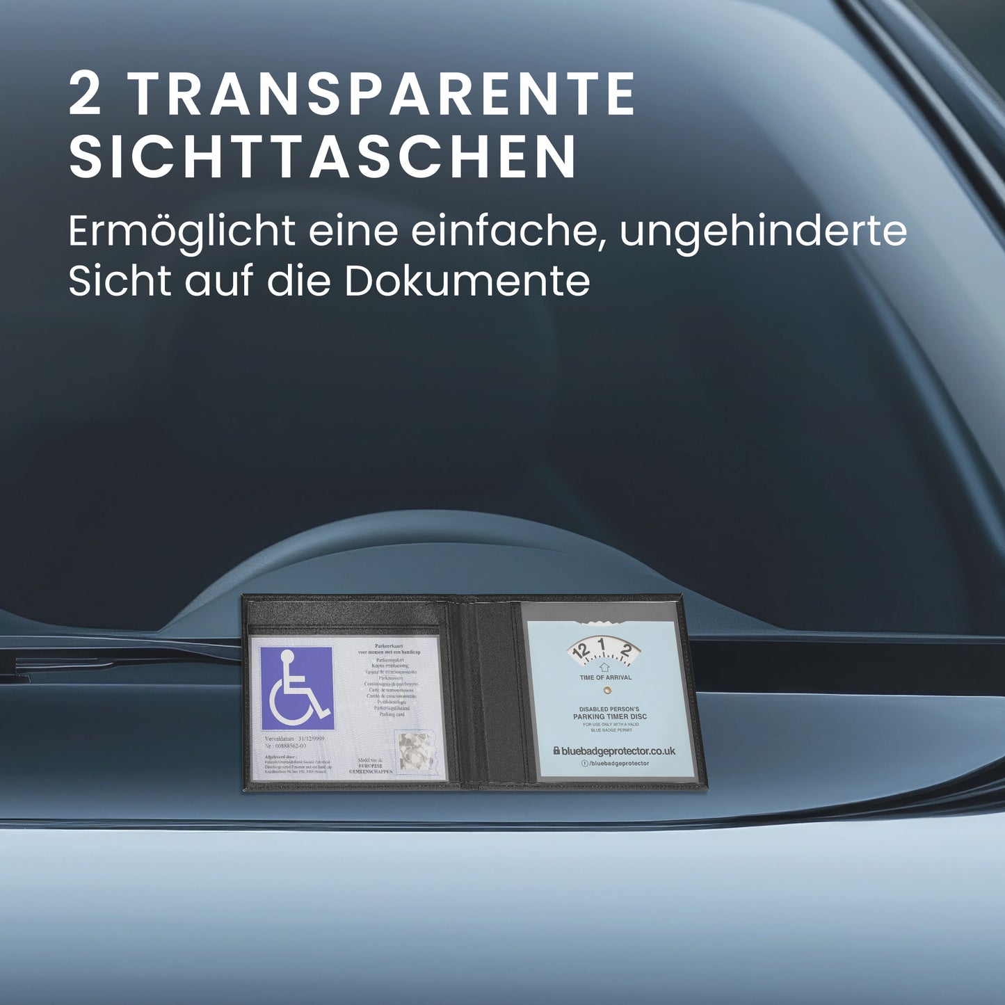 kwmobile Cover for the German Disability Pass - Cover with Slots - Foldable Pass Holder Don't Touch