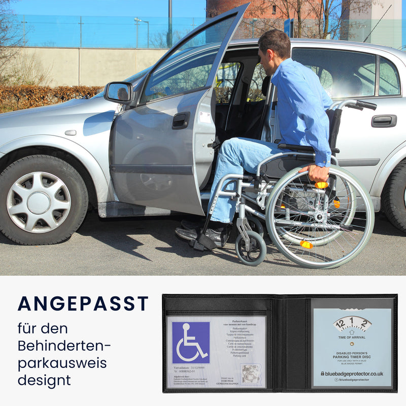 kwmobile Cover for the German Disability Pass - Cover with Slots - Foldable Pass Holder Don't Touch