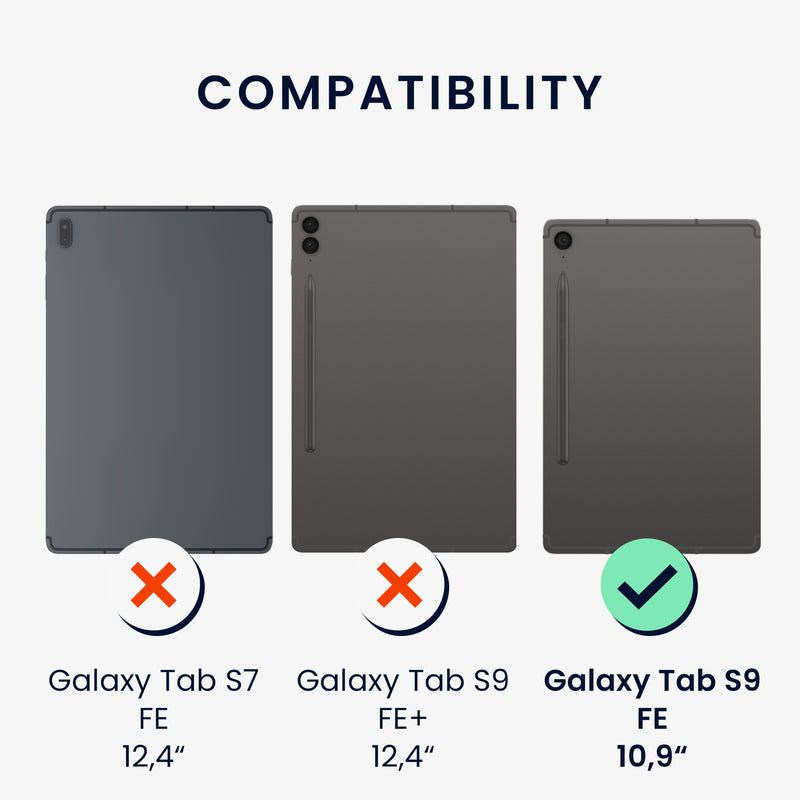 kwmobile Case Compatible with Samsung Galaxy Tab S9 FE Tablet Cover