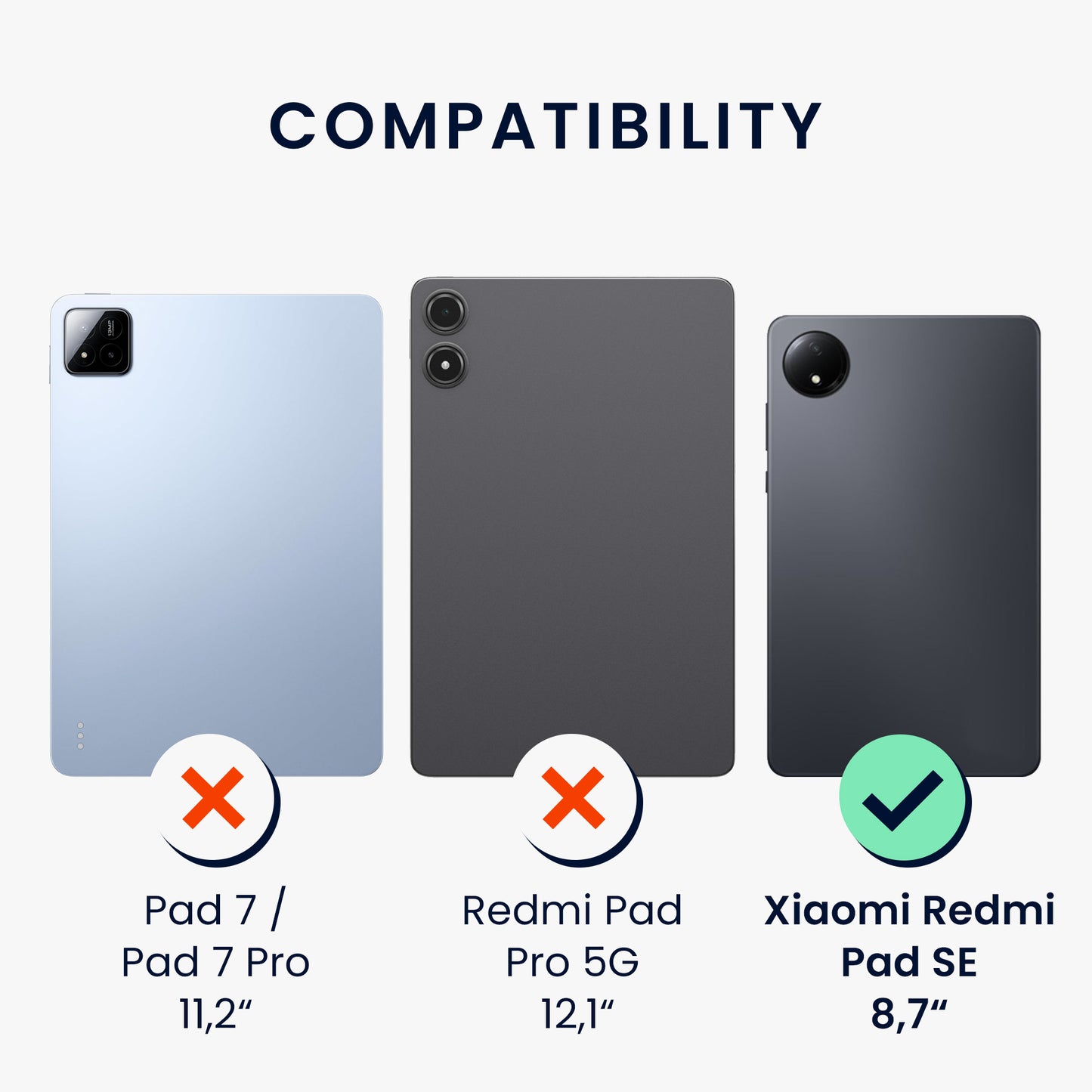 2x Screen Protector compatible with Xiaomi Redmi Pad SE 8.7"