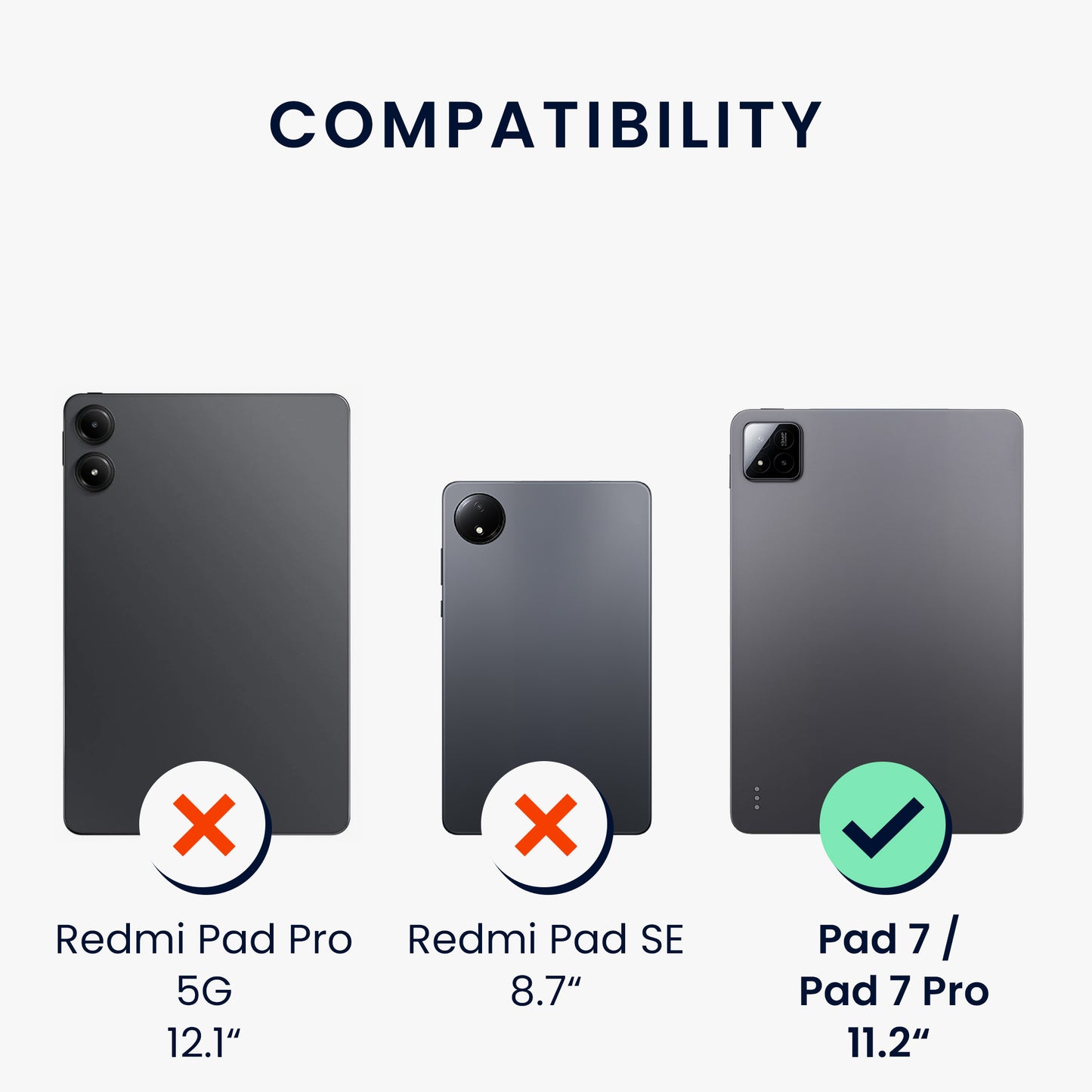 kwmobile Protective Case compatible with Xiaomi Pad 7 / Pad 7 Pro - Tablet Cover Case