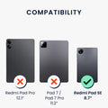 kwmobile Protective Case Compatible with Xiaomi Redmi Pad SE 8.7" - Tablet Cover Case