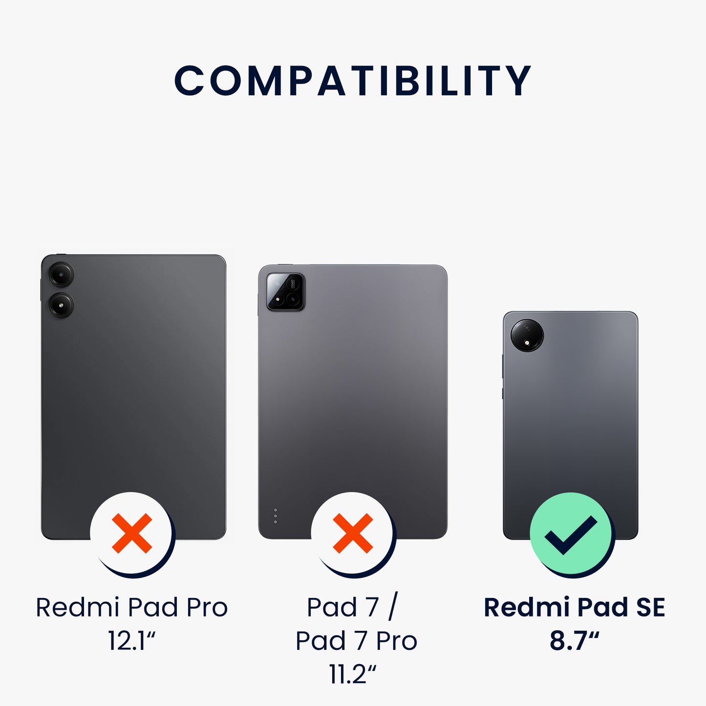 kwmobile Protective Case Compatible with Xiaomi Redmi Pad SE 8.7" - Tablet Cover Case