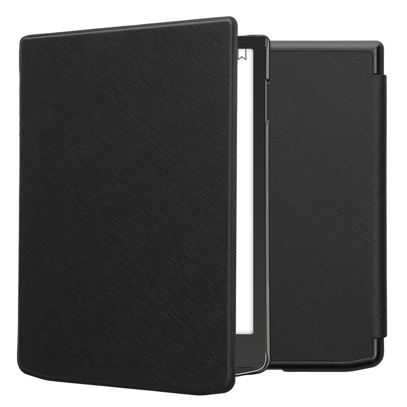 kwmobile Klapphülle kompatibel mit Pocketbook InkPad 4 / Color 3 / Color 2 / Vivlio InkPad 4 / InkPad Color 3 Hülle - eReader Case aus Kunstleder - Cover - Schwarz Schwarz  