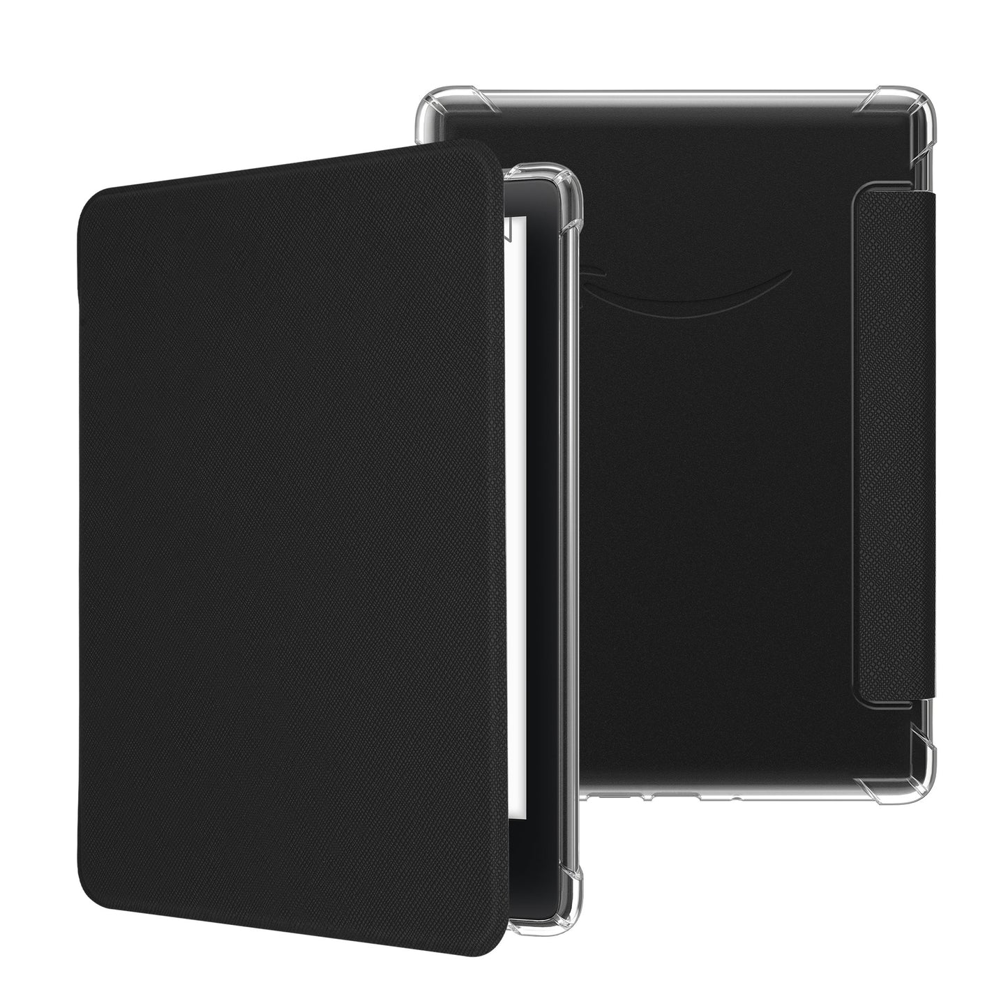 kwmobile E-Reader Schutzhülle kompatibel mit Amazon Kindle Paperwhite (2024)/Colorsoft Hülle - Kunstleder Case mit Auto Sleep/Wake Funktion für e-Reader - Schwarz Schwarz  