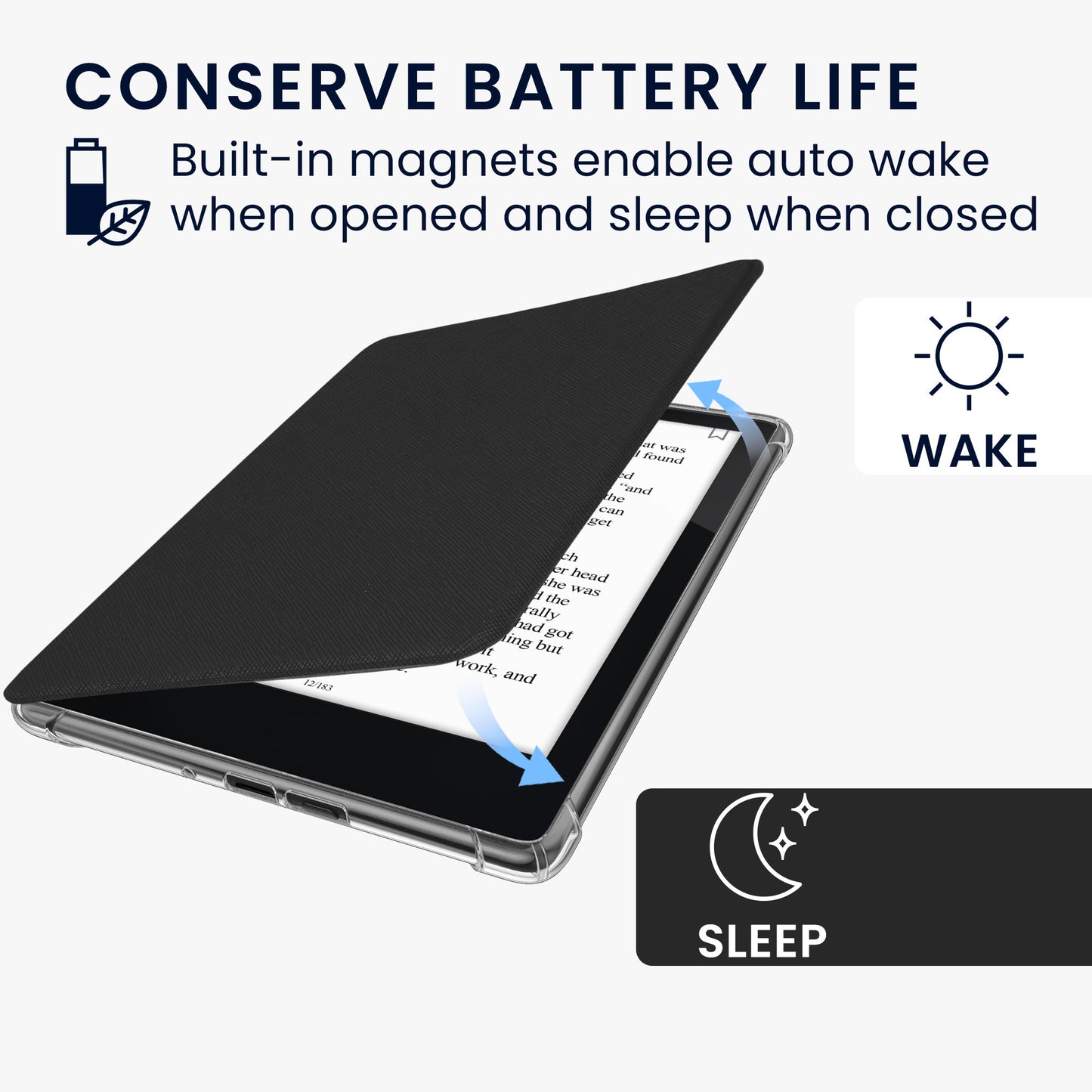 kwmobile E-Reader Protective Case compatible with Amazon Kindle Paperwhite (2024)/Colorsoft Case - Cover with Auto Sleep/Wake Function for E-Reader