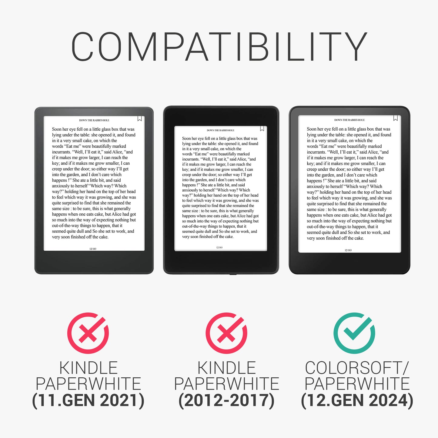 kwmobile Case Compatible with Amazon Kindle Paperwhite (2024)/Colorsoft eReader Protective Cover Case