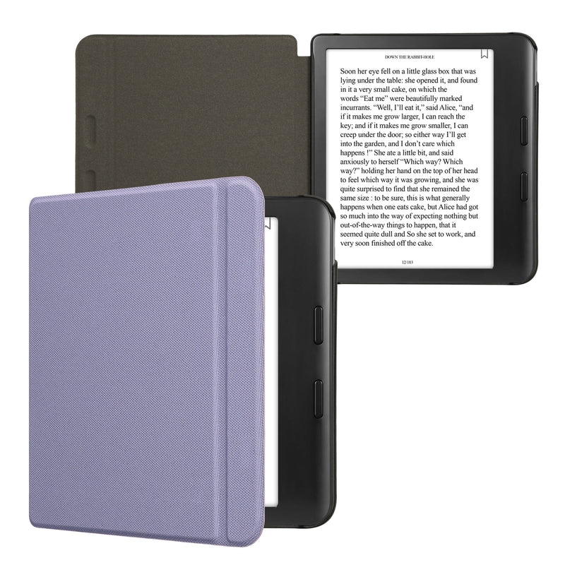 kwmobile Hülle kompatibel mit Kobo Kobo Libra Colour / Tolino Vision Color - Nylon eReader Schutzhülle Cover Case - Lavendel Lavendel  