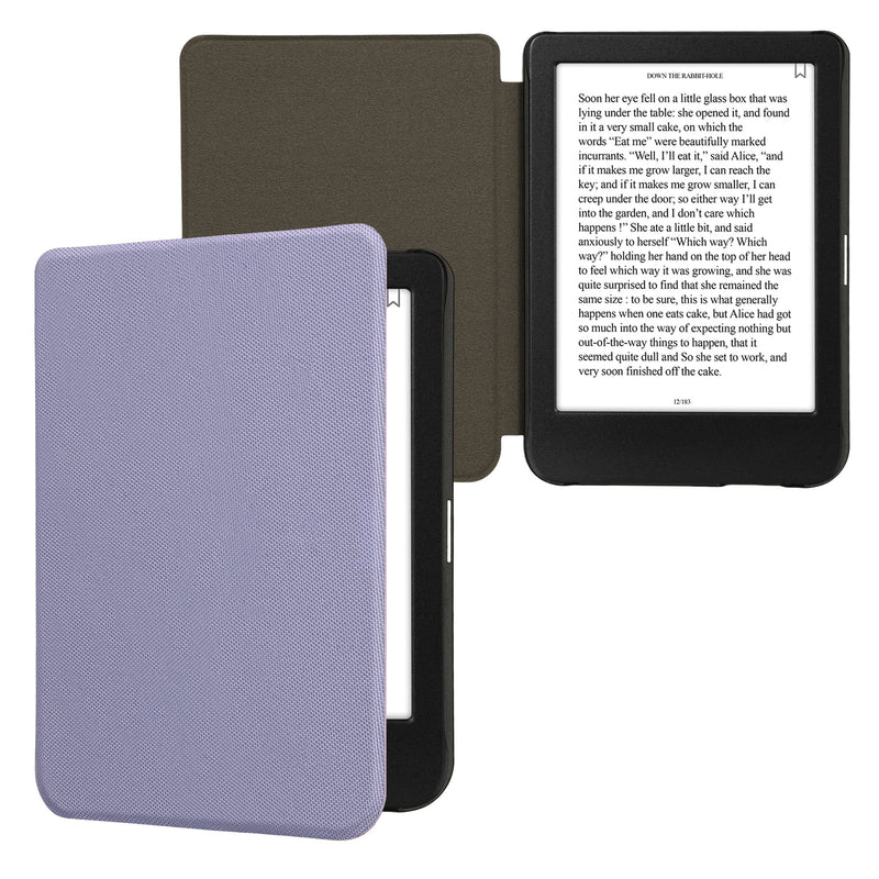 kwmobile Hülle kompatibel mit Kobo Clara BW / Clara Colour / Tolino Shine (5) / Shine Color - Nylon eReader Schutzhülle Cover Case - Lavendel Lavendel  