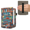 kwmobile Flip Hülle kompatibel mit Pocketbook Verse / Verse Lite / Verse Pro / Color / Vivlio Light/Light HD - Vorderfach Handschlaufe - Bibliothek Motto Mehrfarbig Mehrfarbig  [dsg02]