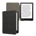 kwmobile Hülle kompatibel mit Amazon Kindle Paperwhite (2024)/Colorsoft - Stoff eReader Schutzhülle Cover Case - Dunkelgrau Dunkelgrau  