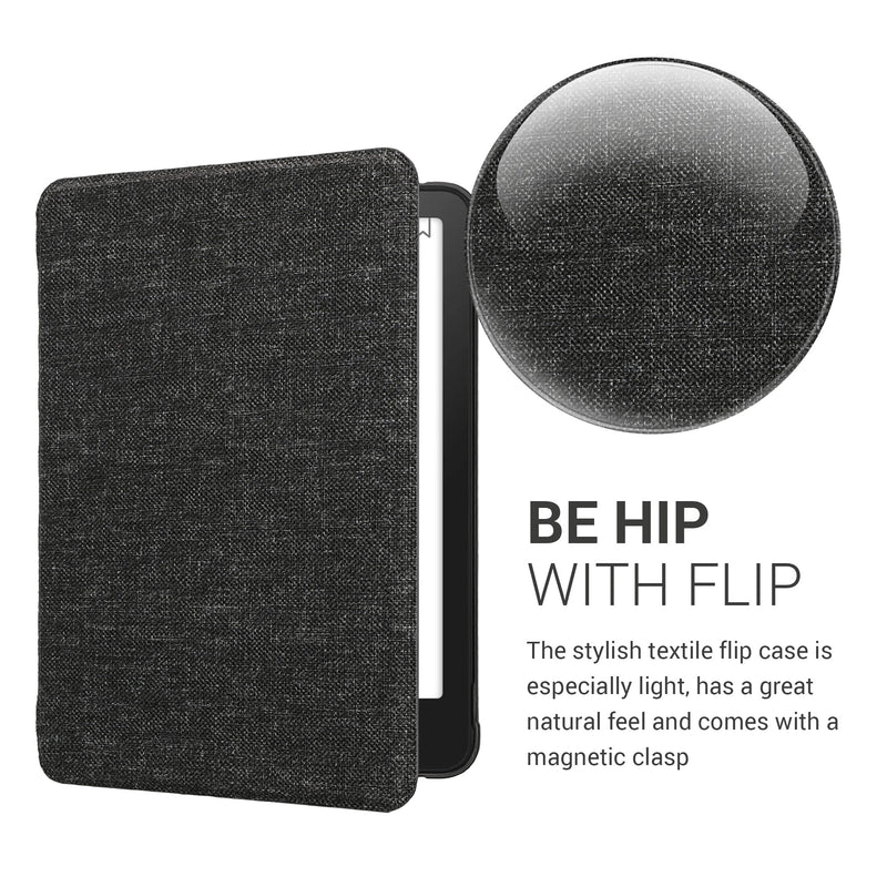 kwmobile Case Compatible with Amazon Kindle Paperwhite (2024) Fabric eReader Protective Cover Case