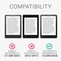 kwmobile Case Compatible with Amazon Kindle Paperwhite (2024) Fabric eReader Protective Cover Case