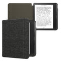 kwmobile Hülle kompatibel mit Kobo Kobo Libra Colour / Tolino Vision Color - Stoff eReader Schutzhülle Cover Case - Dunkelgrau Dunkelgrau  